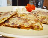A picture of step 6 of Soya Granuals with Peas Parantha.