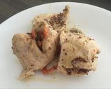 Foto del paso 5 de la receta: Pollo relleno al vapor con ensalada de garbanzos