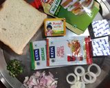 A picture of step 1 of Veg Mayonnaise Open Sandwich.