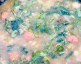 A picture of step 3 of Taro (Arabi leaves sour and sweet sabji).