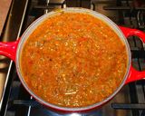 A picture of step 3 of Mike's 7 Pepper Salsa Roja.