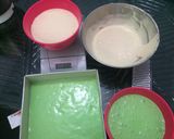 Foto langkah ke 3 dari resep Bolu Kukus Lapis Pandan Keju.