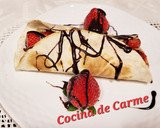 Foto del paso 7 de la receta: Fresas con chocolate en tortita crujiente 🍓🍓