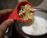 A picture of step 2 of Muesli Pudding.