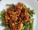 Foto del paso 4 de la receta: Medallones de pavo a la naranja y vermut, sobre judías verdes