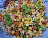 A picture of step 2 of Spicy Chana Chaat 😋 no oil.