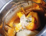 A picture of step 2 of Mango Banana smoothie.
