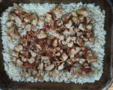 Foto del paso 4 de la receta: Torta de masa de arroz y relleno de pollo (libre de gluten)