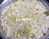 Hình bước làm 1 của món Gỏi gà hoa chuối(bắp chuối)