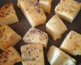 A picture of step 7 of Moong dal dhokla.