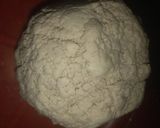 A picture of step 1 of Jigba Kosu (lumpy pap).