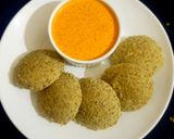A picture of step 8 of Mung bean Sprouts idli.