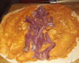 Foto del paso 3 de la receta: Rollo de pizza con codillo, calabacín, mozzarella y romesco