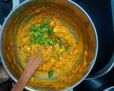 A picture of step 3 of Zunka (Maharashtrian recipe).