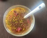 A picture of step 5 of Neem flower rasam.