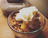 Une image de l'étape 3 de PANNA COTTA croustillante à la mangue et amandes parfumée à la vanille.