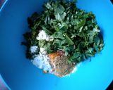 A picture of step 2 of Methi paratha/Thepla.
