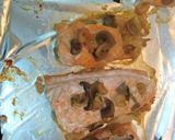 Foto del paso 4 de la receta: Salmón relleno de camarones y champiñones