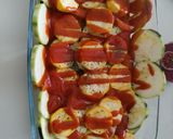 Une image de l'étape 1 de Gratin de courgettes jambon de dinde et feta.
