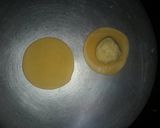 A picture of step 8 of Chandrakala mithai.