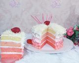 Foto langkah ke 12 dari resep 182. Ombre Cake Pinky Lovers (Bolu Kukus).