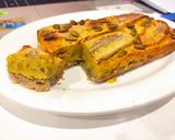 Hình bước làm 4 của món Bánh 2 lớp Khoai lang Chuối nướng Eat clean