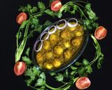 A picture of step 12 of Dhaniya Aloo / Potato in Coriander Gravy.