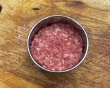 A picture of step 2 of Worlds Best Beef buger in a Bun - This is a mix of 5 Guys / BK / and BM - try it - Healty option!.