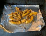 A picture of step 3 of Pumpkin chips 🍟🎃.