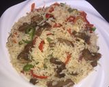 A picture of step 7 of White fried rice.