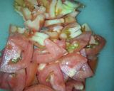 A picture of step 1 of Aloo ki tarkari.