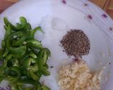 A picture of step 1 of Masala spaghetti.