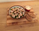 A picture of step 5 of Chicken & Blue Cheese Salad.