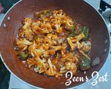 A picture of step 3 of Chilli Gobhi.