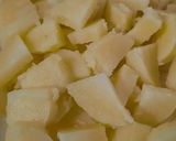 A picture of step 1 of Potato Chaana Chaat 😋.