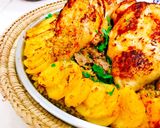 صورة لخطوة 7 من وصفة دجاج مشوي ومحشي فريك مع البطاطا المشوية 🍗🍗