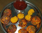 A picture of step 3 of Mini handva bites.