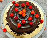 A picture of step 8 of Chocolate Ganache Cake.