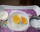 A picture of step 2 of Mango milk shake.