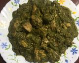 A picture of step 12 of Palak Chicken.