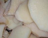 A picture of step 1 of Yam roll.