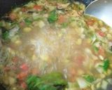 A picture of step 5 of Awarekalu upma (butter beans).