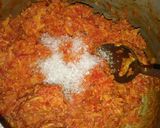 A picture of step 3 of Carrot burfi.