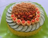 Foto langkah ke 18 dari resep Nasi Kuning Ulang Tahun Simple.