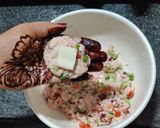 A picture of step 3 of Veggie paneer tikki with corn chat.