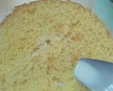 A picture of step 4 of Cricket 🏏 theme cake.