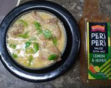 A picture of step 4 of Peri lemon karahi.