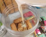 Foto langkah ke 2 dari resep Dessert Rusk Pistachio Kunafa Cokelat.