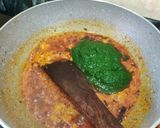 A picture of step 12 of Palak Paneer (no onion, no garlic)..