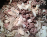 A picture of step 2 of Red/Purple cabbage with beef.
